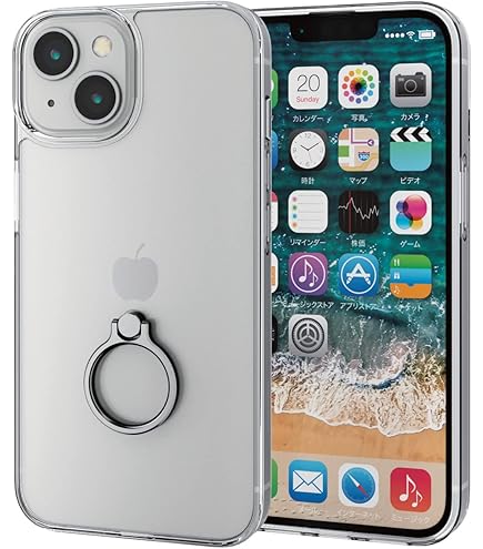 Amazon.co.jp: エレコム iPhone 13 2眼 ハードケース リング付き